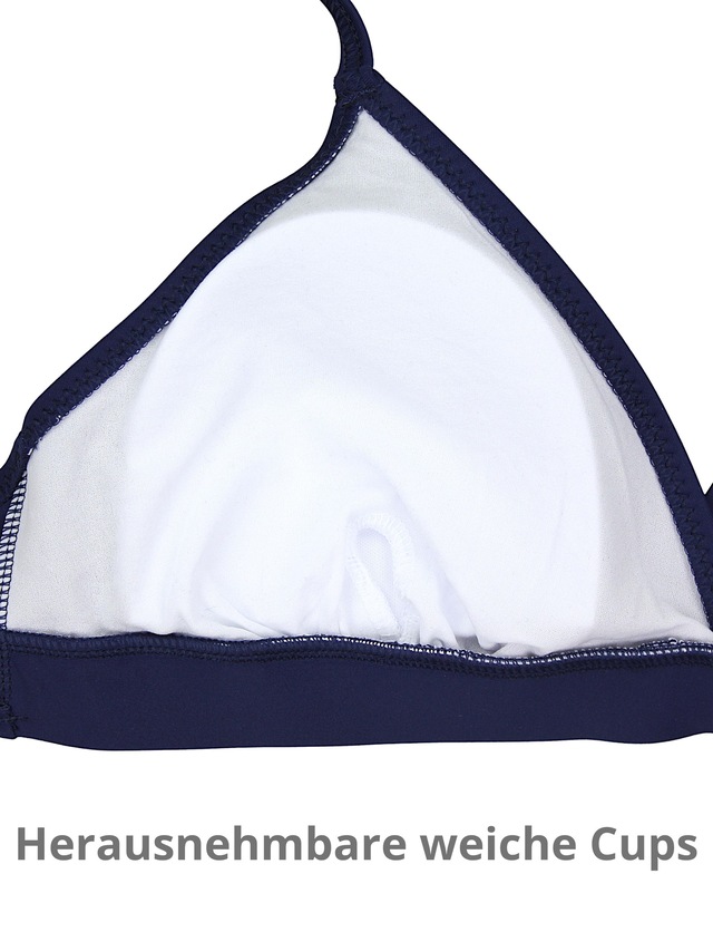 AQUARTI Triangel-Bikini-Top »Bikini Oberteil Damen Bikini Top Oberteil Triangel Neckholder Push Up Padded Zum Binden«