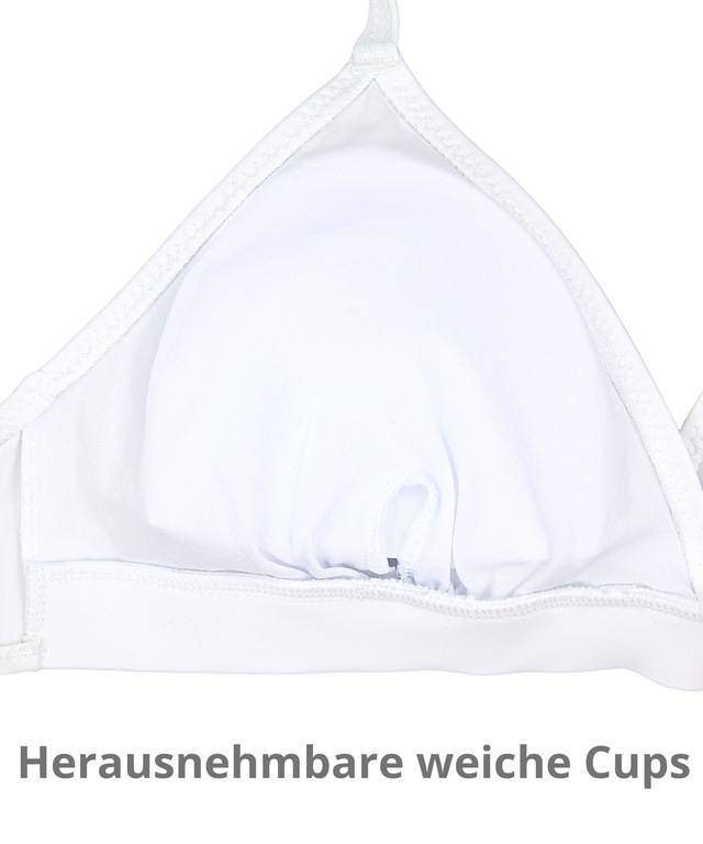 AQUARTI Triangel-Bikini-Top »Bikini Oberteil Damen Bikini Top Oberteil Triangel Neckholder Push Up Padded Zum Binden«