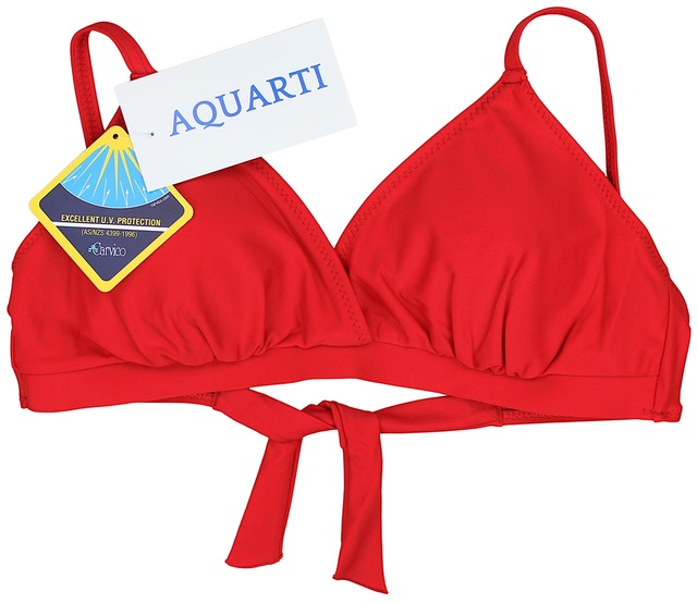 AQUARTI Triangel-Bikini-Top »Bikini Oberteil Damen Bikini Top Oberteil Triangel Neckholder Push Up Padded Zum Binden«