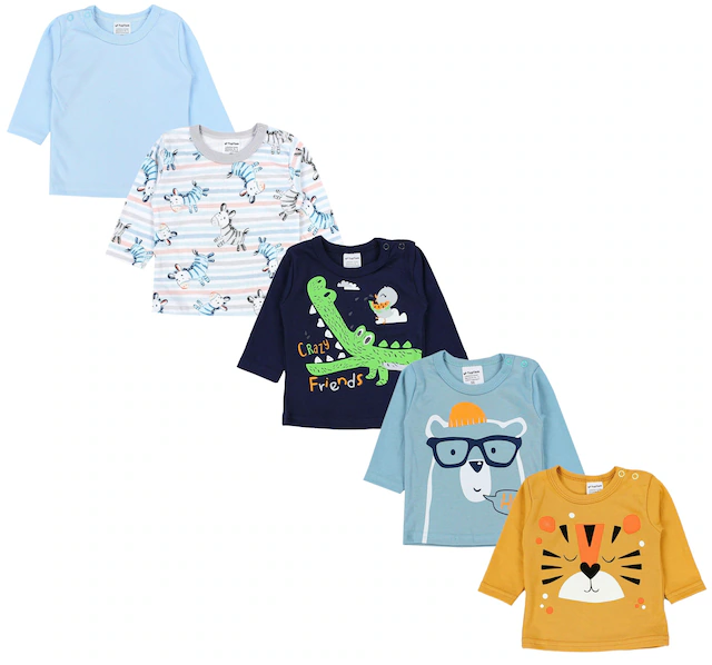 TupTam Langarmshirt »Shirt Baby Jungen Langarmshirt 5er Set«