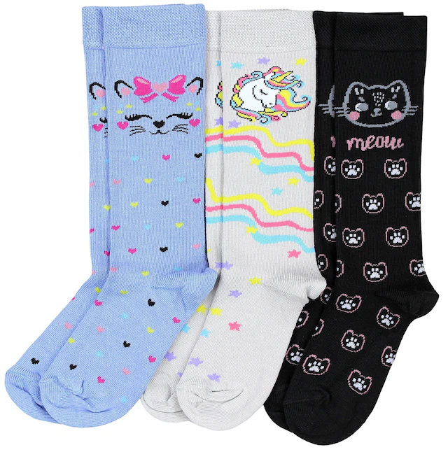 TupTam Kniestrümpfe »Socken Mädchen Knielange Socken Gemustert 3er Pack«