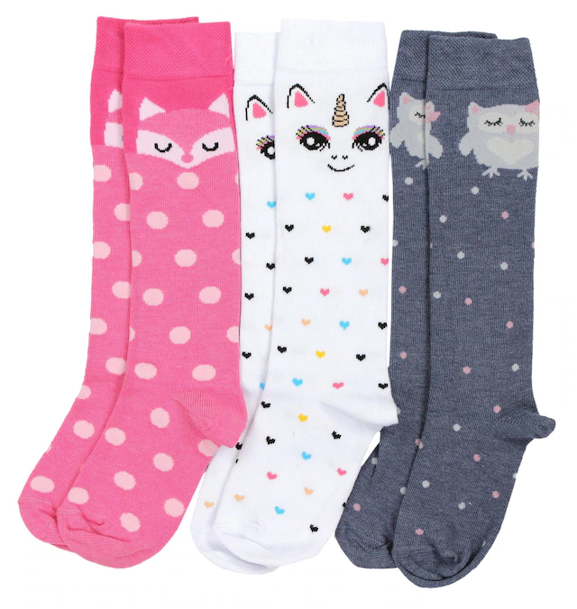 TupTam Kniestrümpfe »Socken Mädchen Knielange Socken Gemustert 3er Pack«