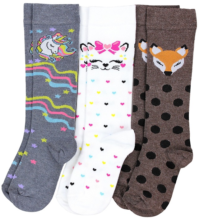 TupTam Kniestrümpfe »Socken Mädchen Knielange Socken Gemustert 3er Pack«