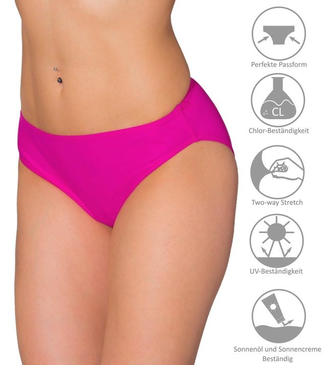 AQUARTI Bikini-Hose »Bikinihose Aquarti Damen Bikini Hose mit mittelhohem Bund«
