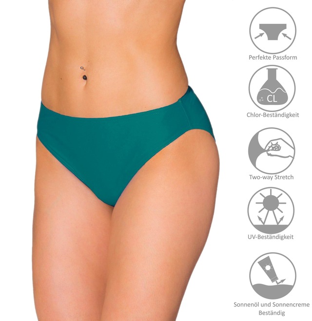 AQUARTI Bikini-Hose »Bikinihose Aquarti Damen Bikini Hose mit mittelhohem Bund«