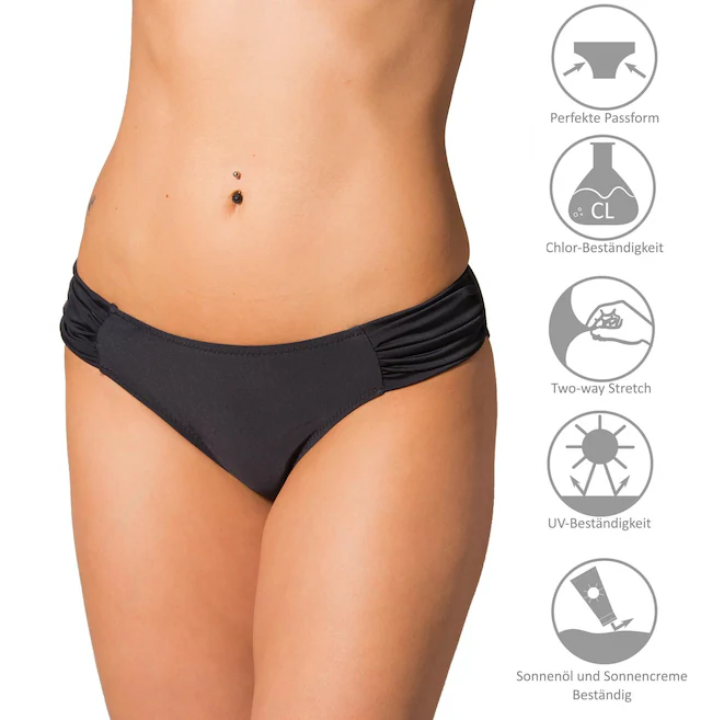 AQUARTI Bikini-Hose »Bikinihose Aquarti Damen Bikinihose mit seitlichen Raffungen«