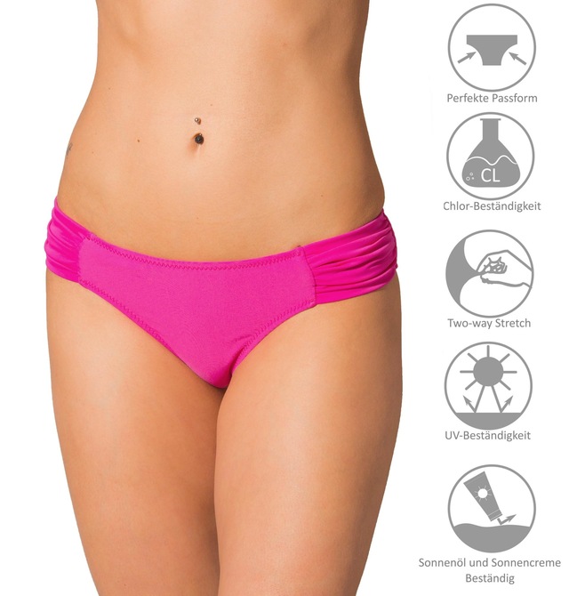 AQUARTI Bikini-Hose »Bikinihose Aquarti Damen Bikinihose mit seitlichen Raffungen«