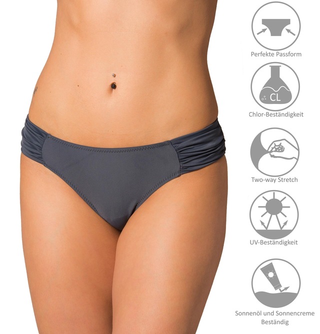 AQUARTI Bikini-Hose »Bikinihose Aquarti Damen Bikinihose mit seitlichen Raffungen«
