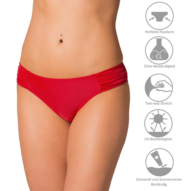 AQUARTI Bikini-Hose »Bikinihose Aquarti Damen Bikinihose mit seitlichen Raffungen«