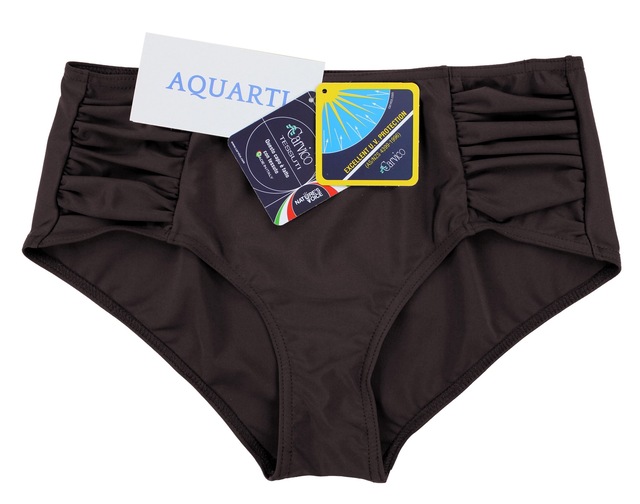 AQUARTI Bikini-Hose »Bikinihose Aquarti Damen Bikinihose mit seitlichen Raffungen«