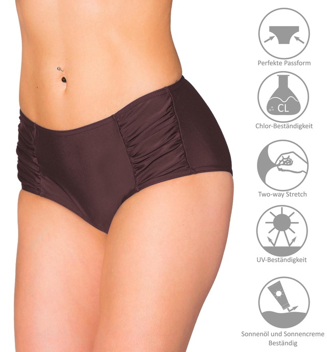 AQUARTI Bikini-Hose »Bikinihose Aquarti Damen Bikinihose mit seitlichen Raffungen«