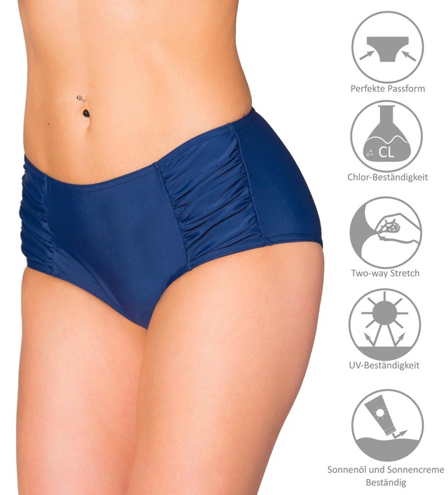 AQUARTI Bikini-Hose »Bikinihose Aquarti Damen Bikinihose mit seitlichen Raffungen«