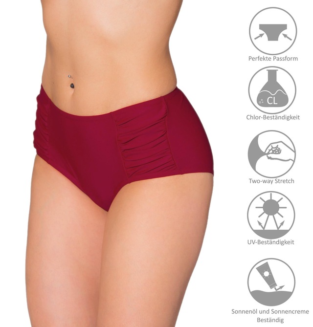 AQUARTI Bikini-Hose »Bikinihose Aquarti Damen Bikinihose mit seitlichen Raffungen«