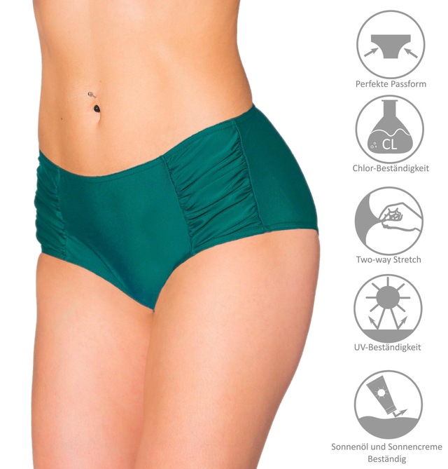 AQUARTI Bikini-Hose »Bikinihose Aquarti Damen Bikinihose mit seitlichen Raffungen«