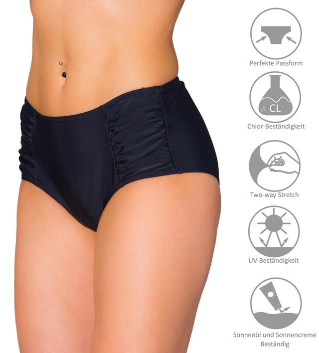 AQUARTI Bikini-Hose »Bikinihose Aquarti Damen Bikinihose mit seitlichen Raffungen«