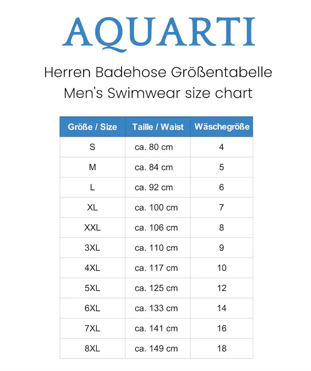 AQUARTI Badehose »Badehose Aquarti Herren Lange Badehose mit Kontrast-Paspel Jammer«