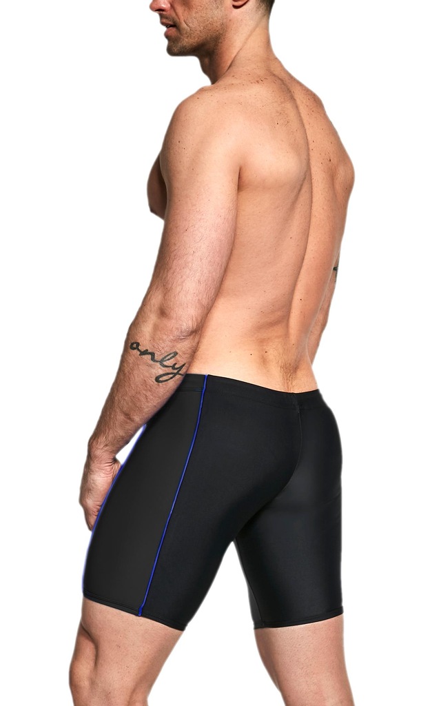 AQUARTI Badehose »Badehose Aquarti Herren Lange Badehose mit Kontrast-Paspel Jammer«