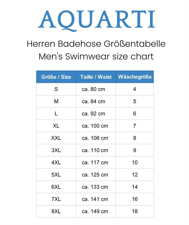 AQUARTI Badehose »Badehose Herren Badehose Kurz mit Seitlichem Streifen«