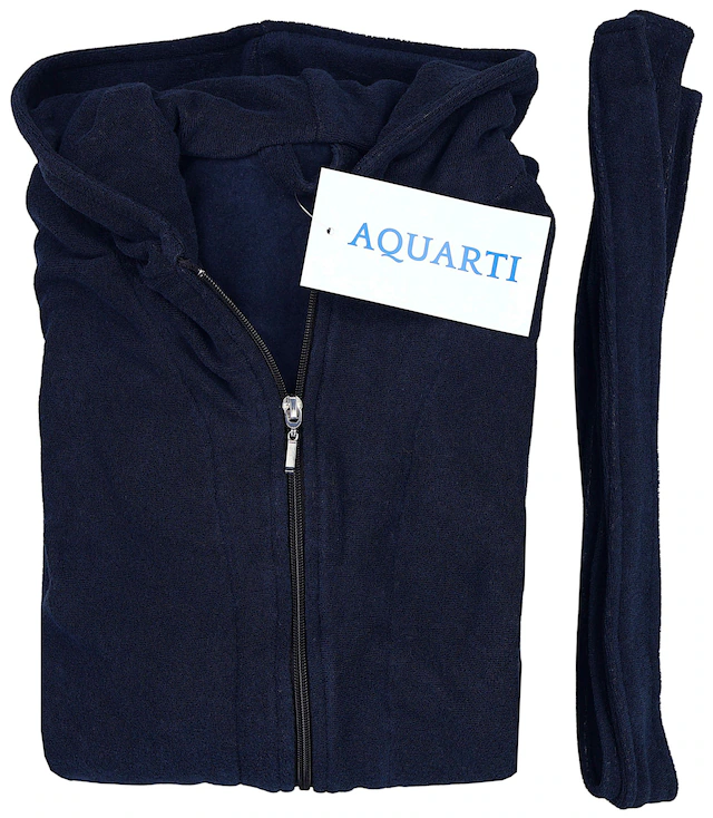 AQUARTI Damenbademantel »Bademantel Aquarti Damen Bademantel mit Reißverschluss Lang«