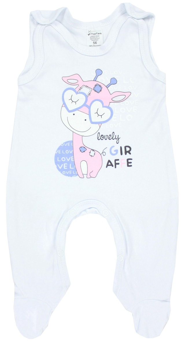 TupTam Strampler »Strampler Baby Mädchen Strampler mit Fuß 3er Pack«