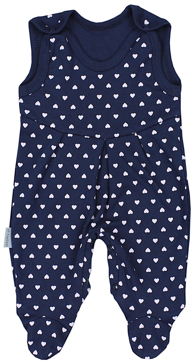 TupTam Strampler »Strampler Baby Mädchen Strampler mit Fuß 3er Pack«