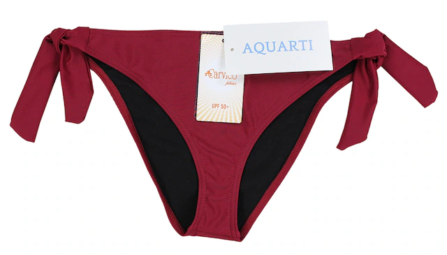 AQUARTI Bikini-Hose »Bikinihose Damen Bikinihose seitlich zum Binden in schönen Unifarben«