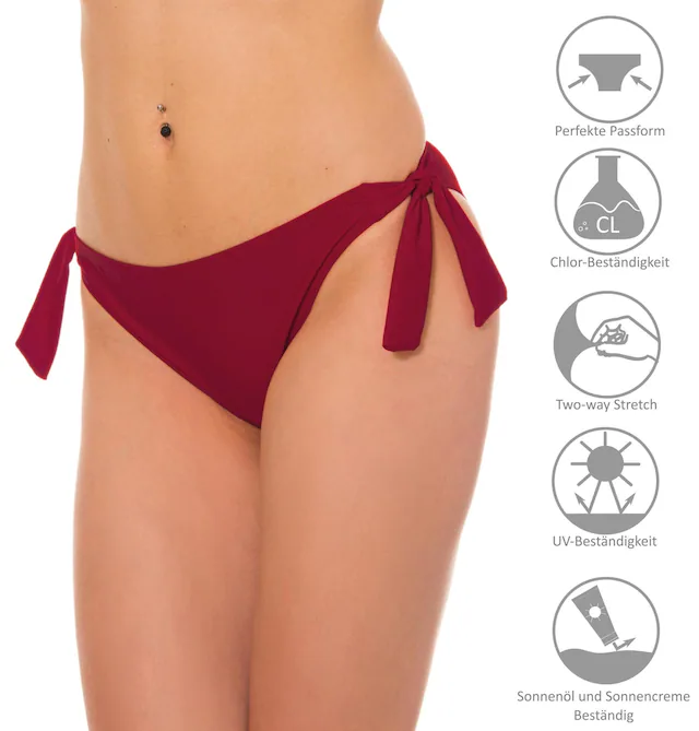 AQUARTI Bikini-Hose »Bikinihose Damen Bikinihose seitlich zum Binden in schönen Unifarben«