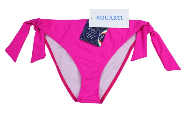 AQUARTI Bikini-Hose »Bikinihose Damen Bikinihose seitlich zum Binden in schönen Unifarben«