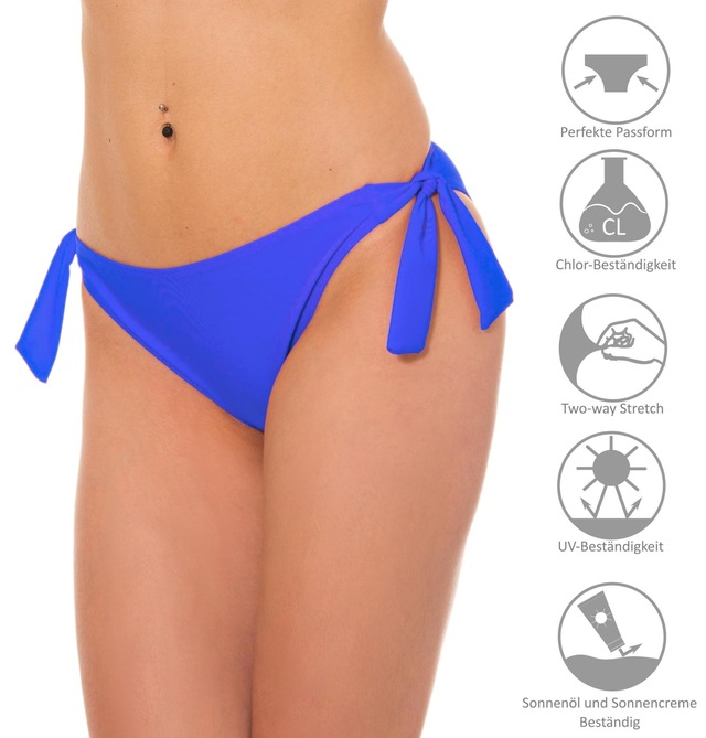 AQUARTI Bikini-Hose »Bikinihose Damen Bikinihose seitlich zum Binden in schönen Unifarben«