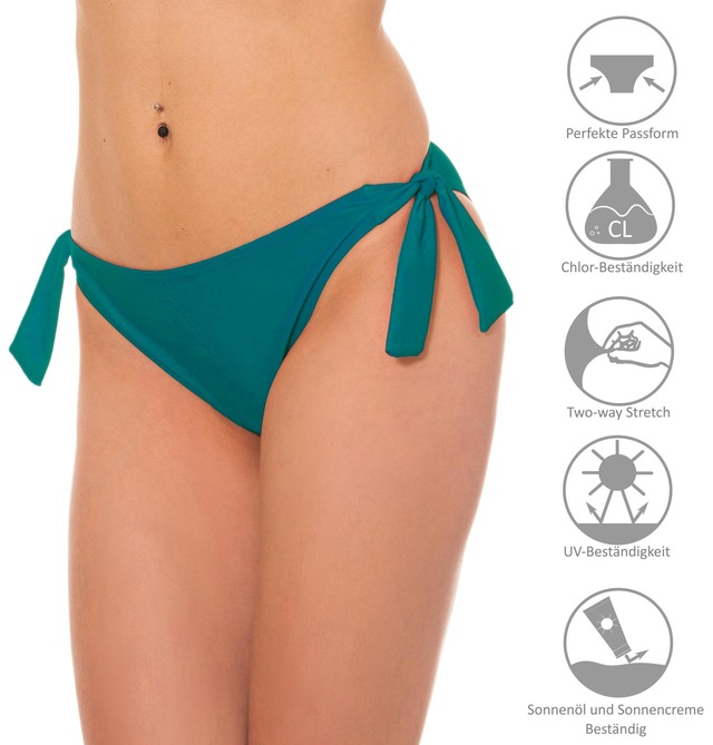 AQUARTI Bikini-Hose »Bikinihose Damen Bikinihose seitlich zum Binden in schönen Unifarben«
