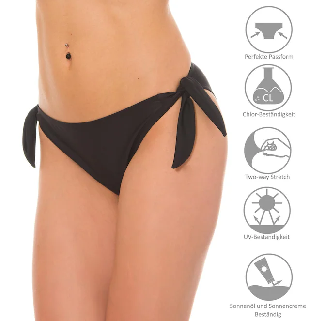 AQUARTI Bikini-Hose »Bikinihose Damen Bikinihose seitlich zum Binden in schönen Unifarben«