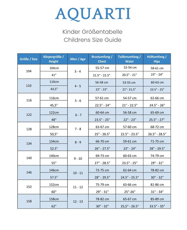 AQUARTI Turnanzug »Body Mädchen Gymnastikanzug Kurzarm«