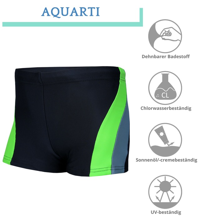 AQUARTI Badehose »Badehose Jungen Kinder Badehose Seitliche Paspel«