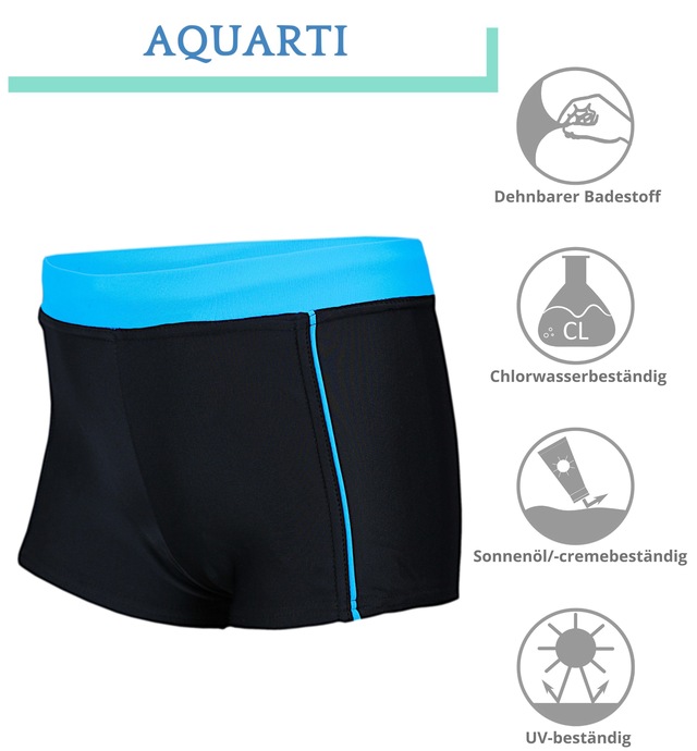 AQUARTI Badehose »Badehose Jungen Kinder Badehose Seitliche Paspel«
