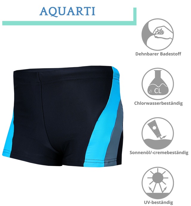 AQUARTI Badehose »Badehose Jungen Kinder Badehose Seitliche Paspel«