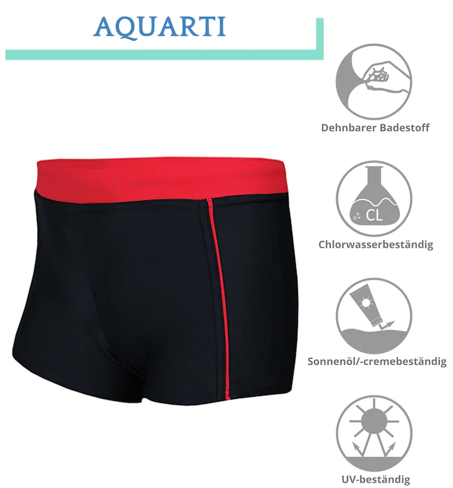AQUARTI Badehose »Badehose Jungen Kinder Badehose Seitliche Paspel«