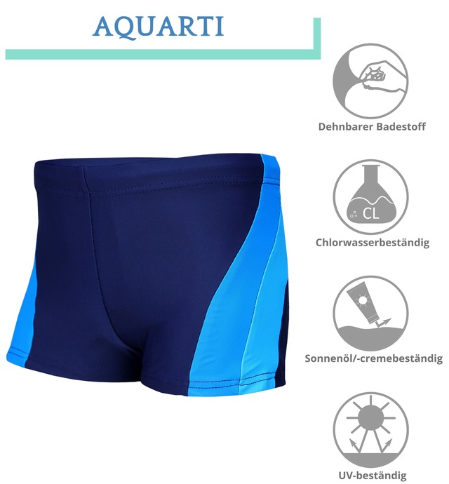 AQUARTI Badehose »Badehose Jungen Kinder Badehose Seitliche Paspel«