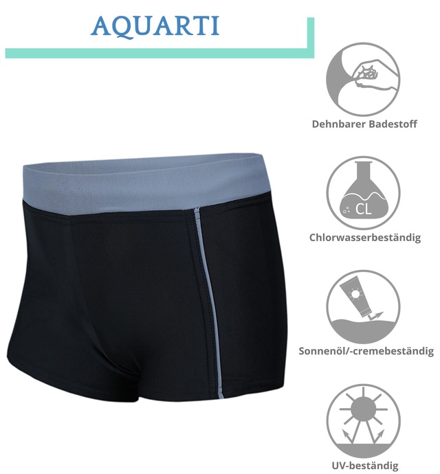 AQUARTI Badehose »Badehose Jungen Kinder Badehose Seitliche Paspel«
