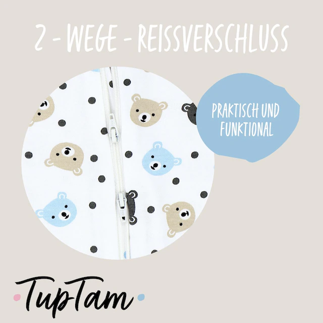 TupTam Schlafanzug »Schlafstrampler Baby Unisex Schlafstrampler mit Fuß 3er Pack«