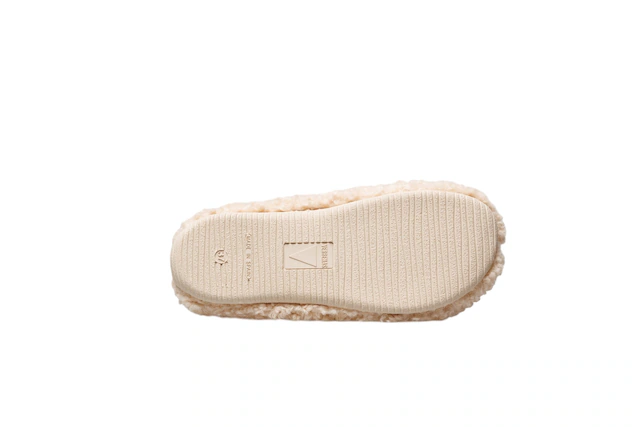 VERBENAS Hausschuh »YOI CURLY« Hüttenschuh, Homeslipper, Wohlfühlschuh mit Logo-Schriftzug