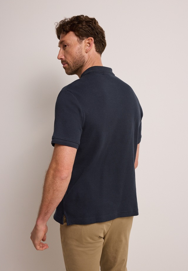 STREET ONE MEN Poloshirt mit Waffelstruktur