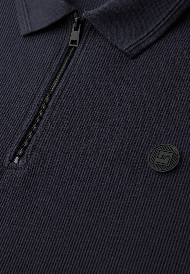STREET ONE MEN Poloshirt mit Waffelstruktur