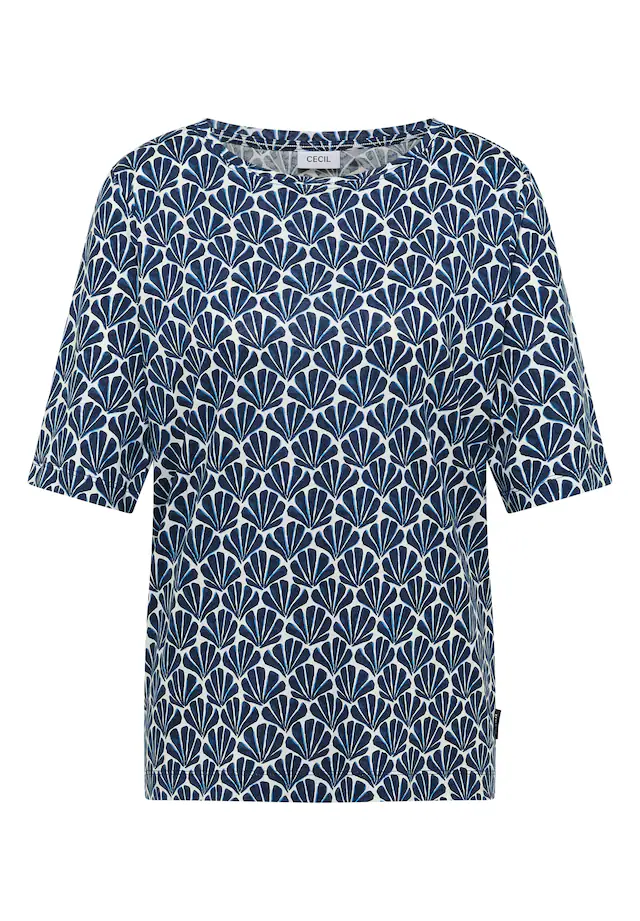 Cecil T-Shirt mit U-Boot-Ausschnitt