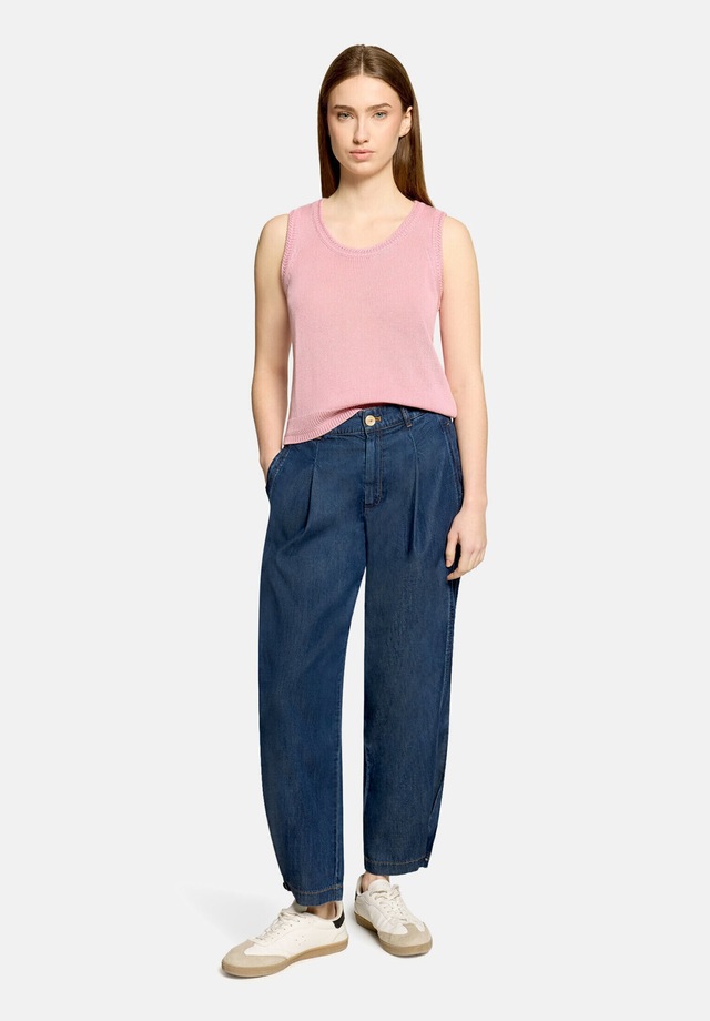 Cartoon Stricktop »Damen mit Rundhalsausschnitt«