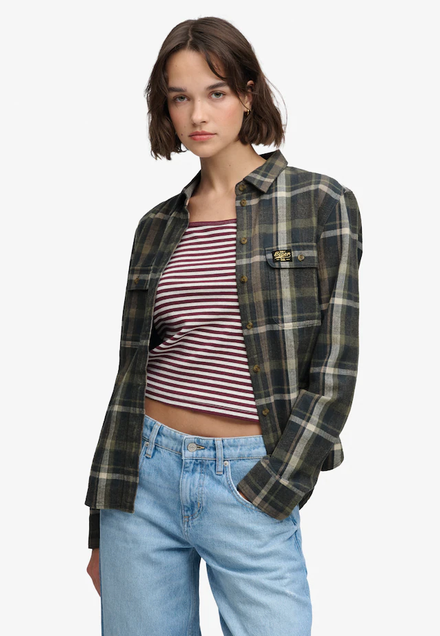 Superdry Karobluse »LUMBERJACK CHECK FLANNEL SHIRT« Baumwolle, regular fit