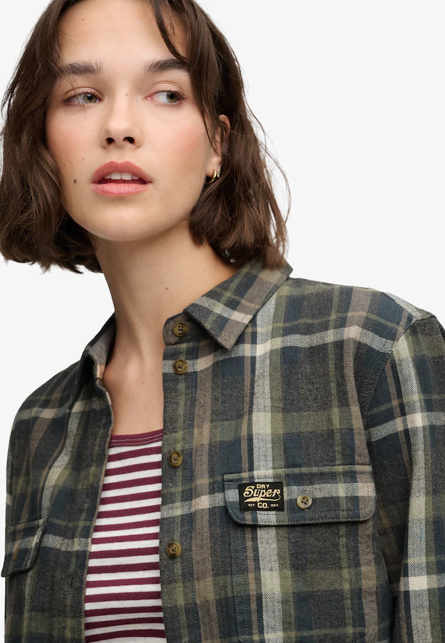 Superdry Karobluse »LUMBERJACK CHECK FLANNEL SHIRT« Baumwolle, regular fit