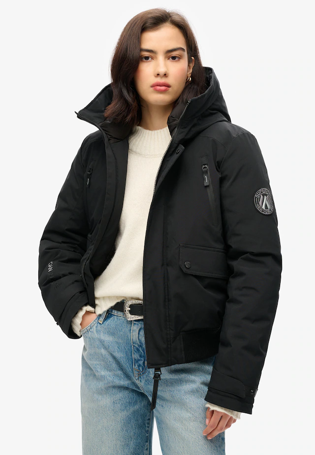 Superdry Bomberjacke »CITY PADDED BOMBER JACKET« ohne Kapuze Materialmix, regular fit