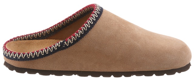 Aniston SHOES Clog Schlupfschuh, Hausschuh mit farbenfroher Ziernaht - NEUE KOLLEKTION