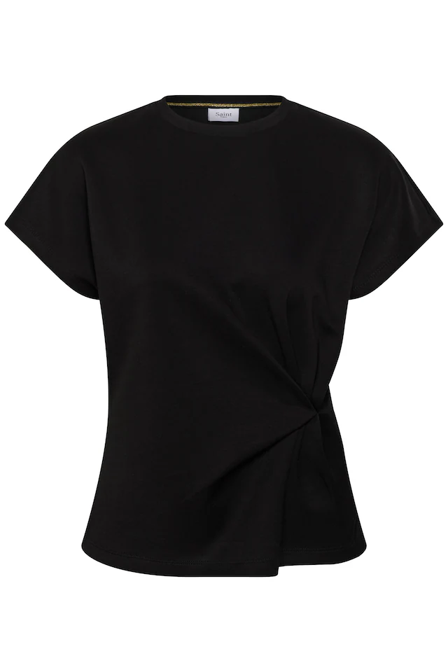 Saint Tropez Kurzarmbluse »TheoSZ Blouse« Materialmix, Fitted