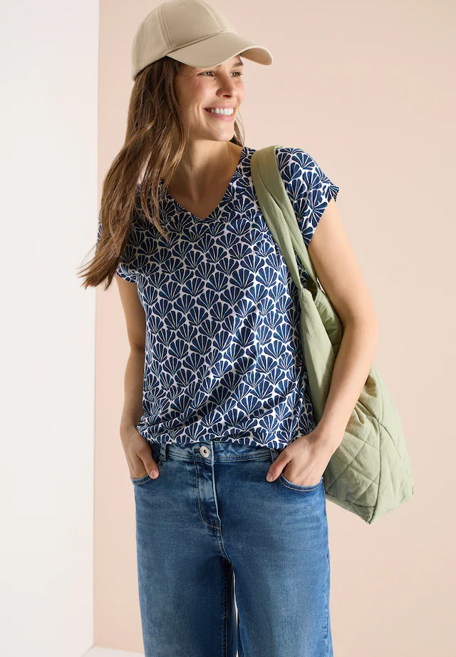 Cecil T-Shirt mit Minimal Muster